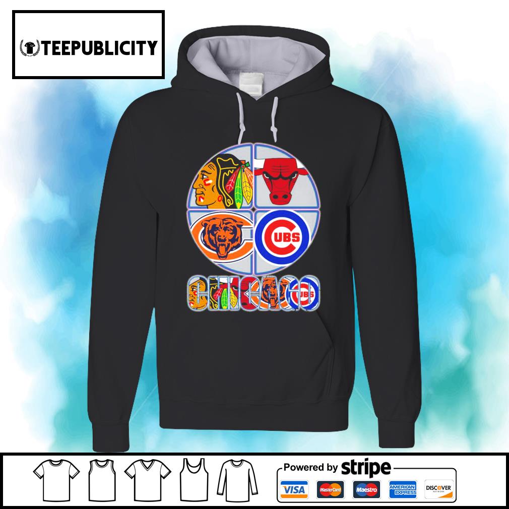 Official Logo Chicago bears chicago bulls chicago blackhawks and Chicago  Cubs shirt, hoodie, sweater, long sleeve and tank top