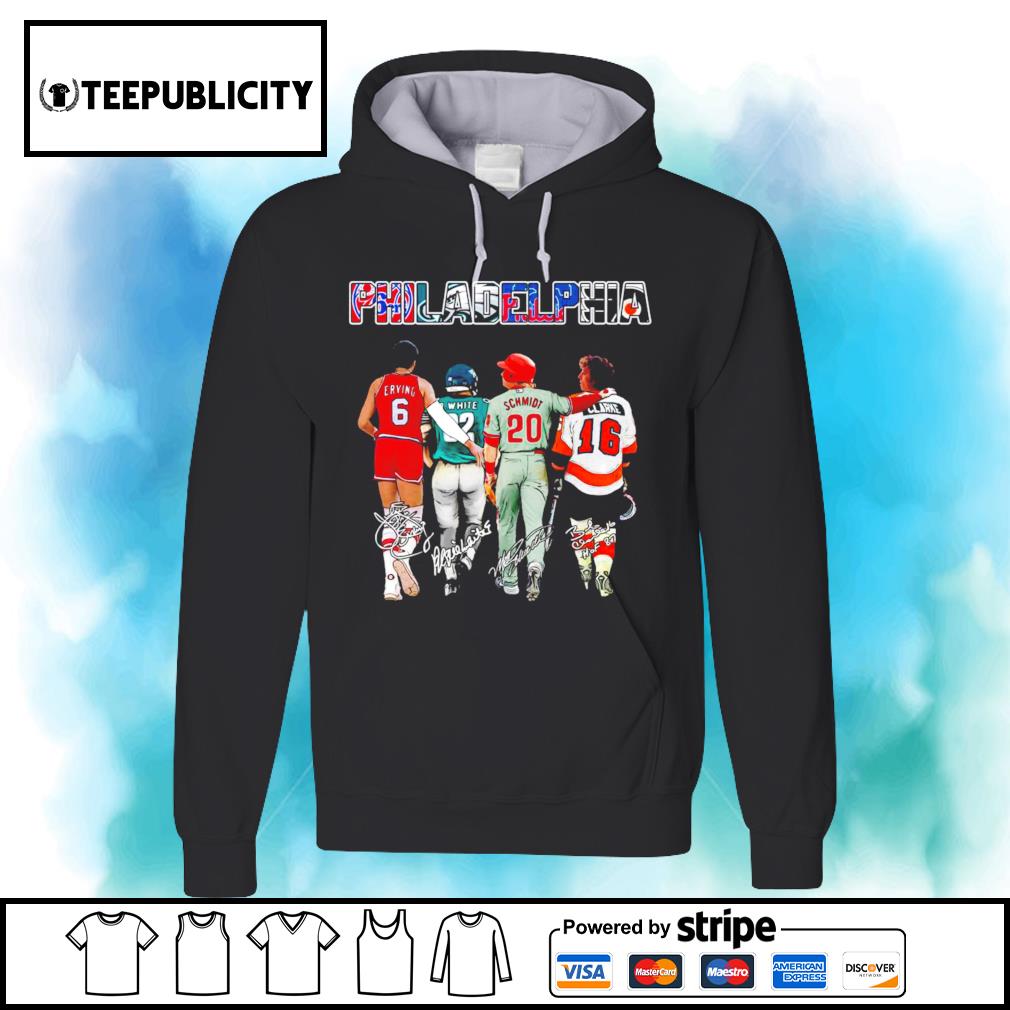 Philadelphia sports team Philadelphia Phillies Philadelphia Eagles and  Philadelphia Flyers signatures shirt, hoodie, sweater, long sleeve and tank  top