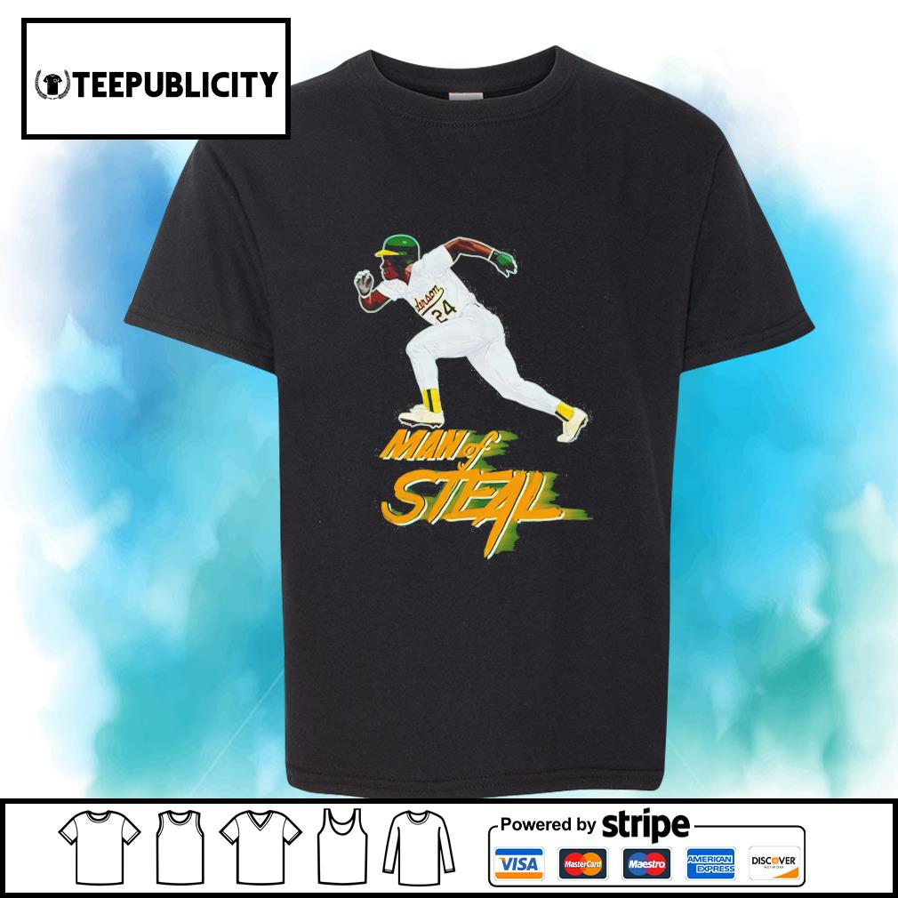 24 Rickey Henderson Man of Steal baseball shirt, hoodie, sweater, long  sleeve and tank top