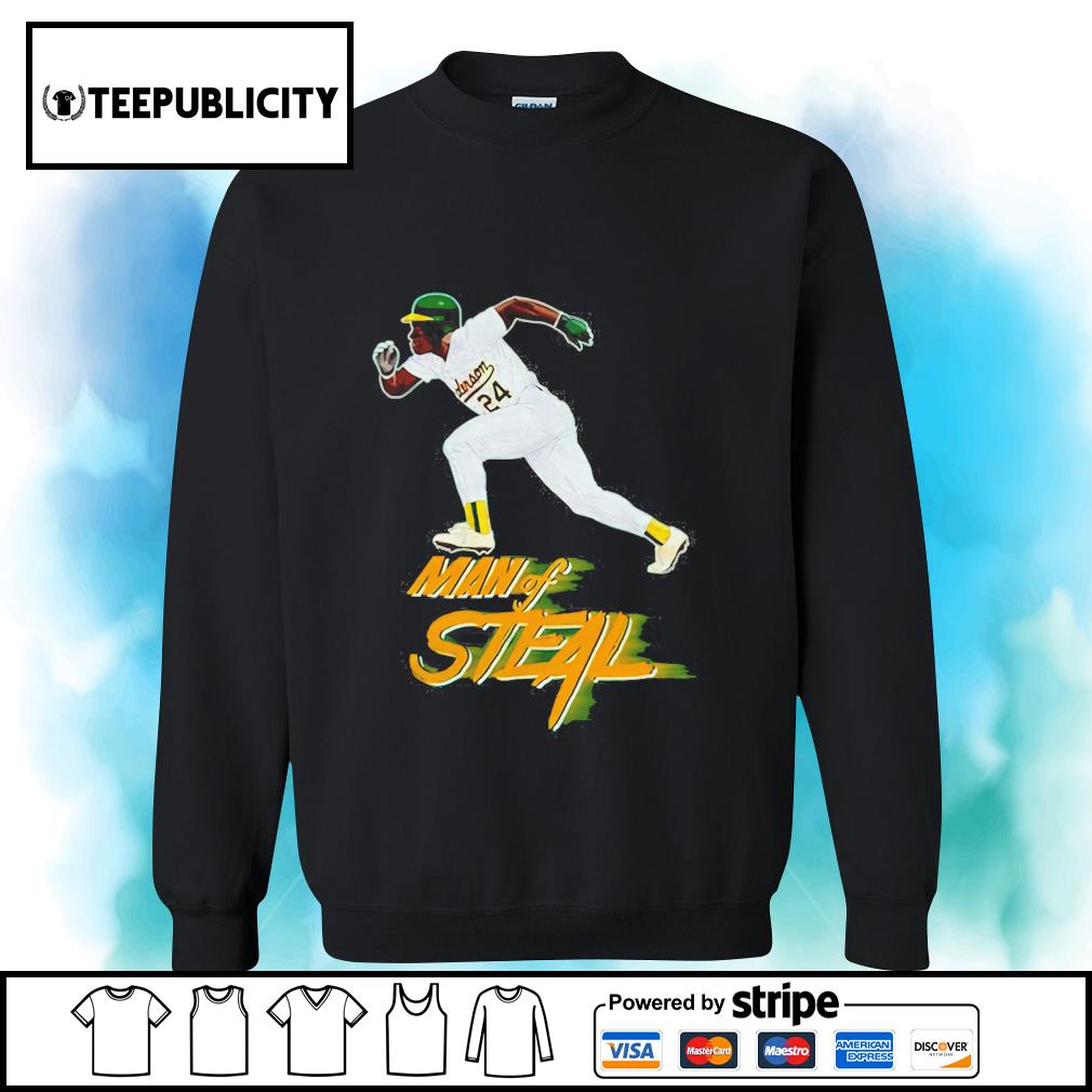 24 Rickey Henderson Man of Steal baseball shirt, hoodie, sweater, long  sleeve and tank top