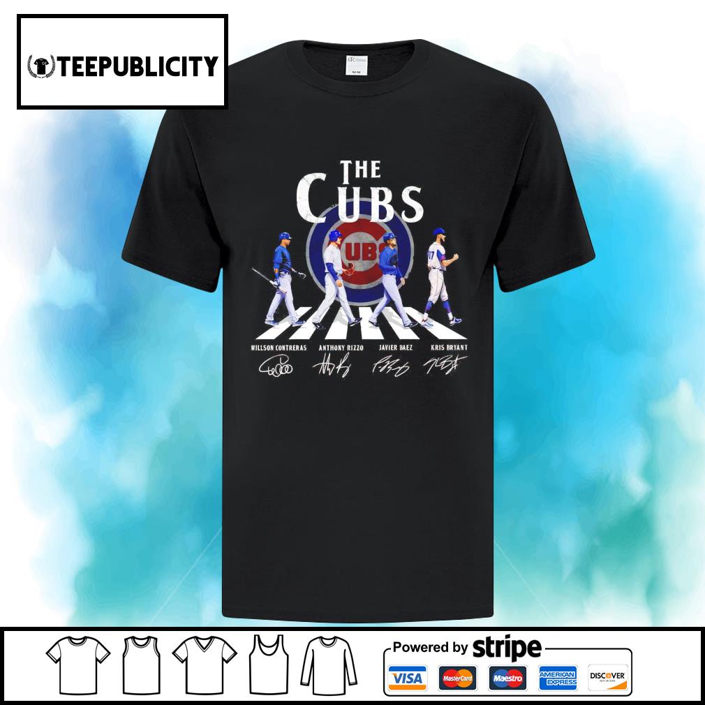 The Cubs Willson Contreras Anthony Rizzo Javier Baez Kris Bryant Abbey Road  signature shirt, hoodie, sweater, long sleeve and tank top