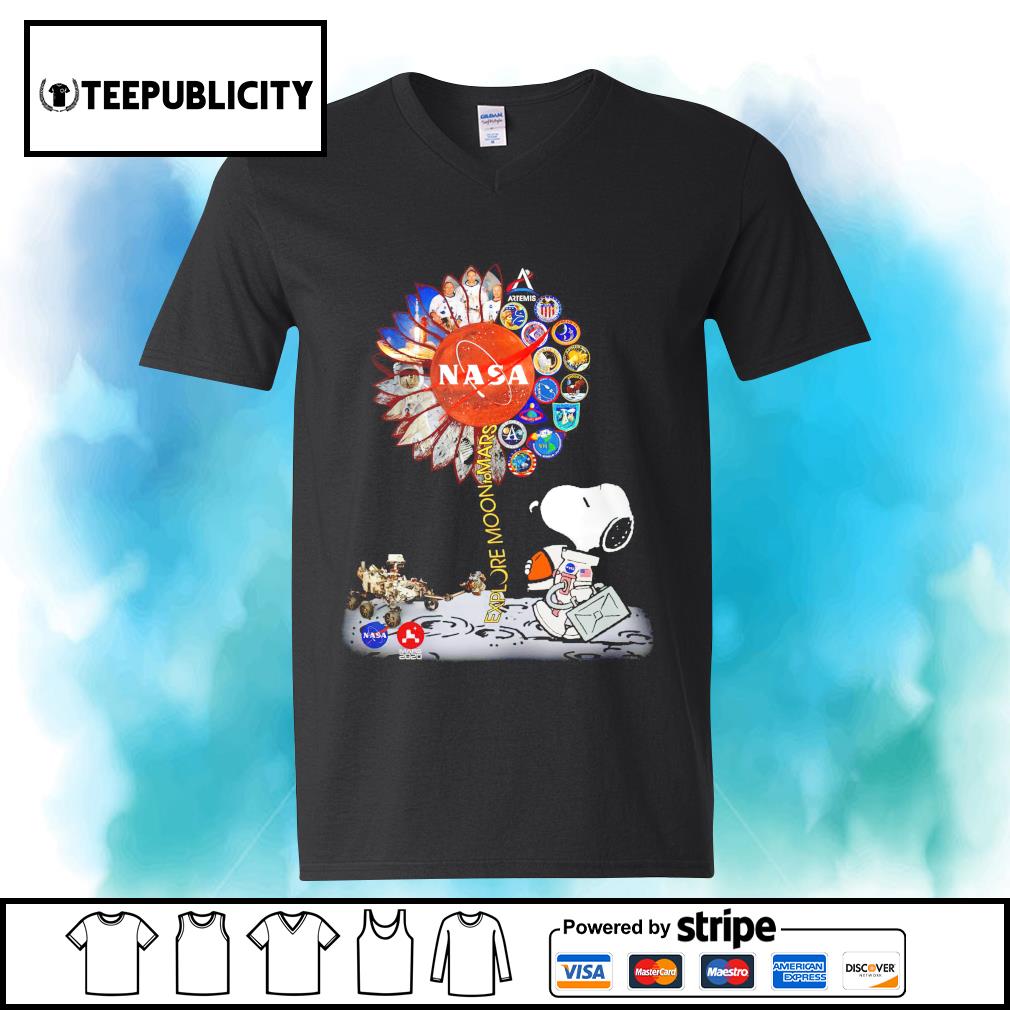 Snoopy Nasa explore sunflower and Mars hoodie, to top sleeve sweater, shirt, moon long tank