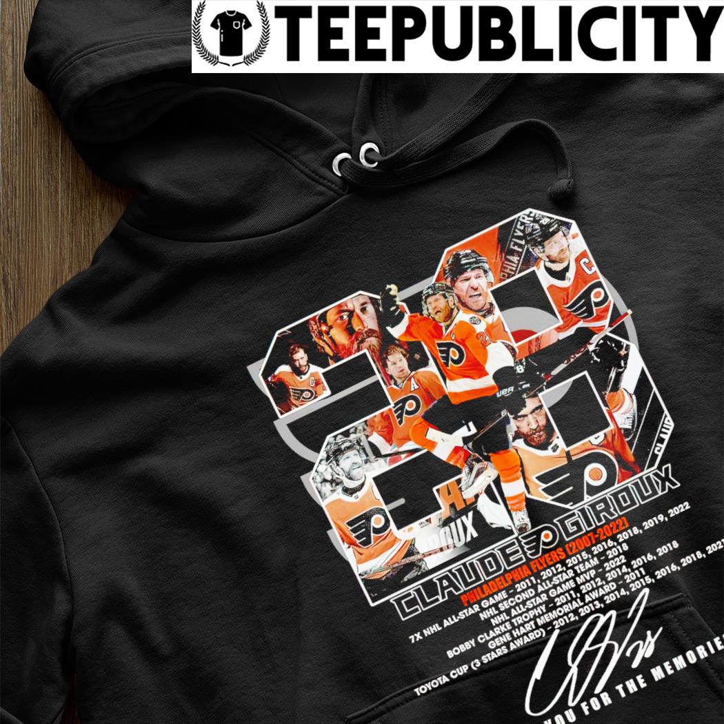 Claude Giroux Philadelphia Flyers 2007 2022 thank you for the memories  signatures shirt, hoodie, longsleeve tee, sweater