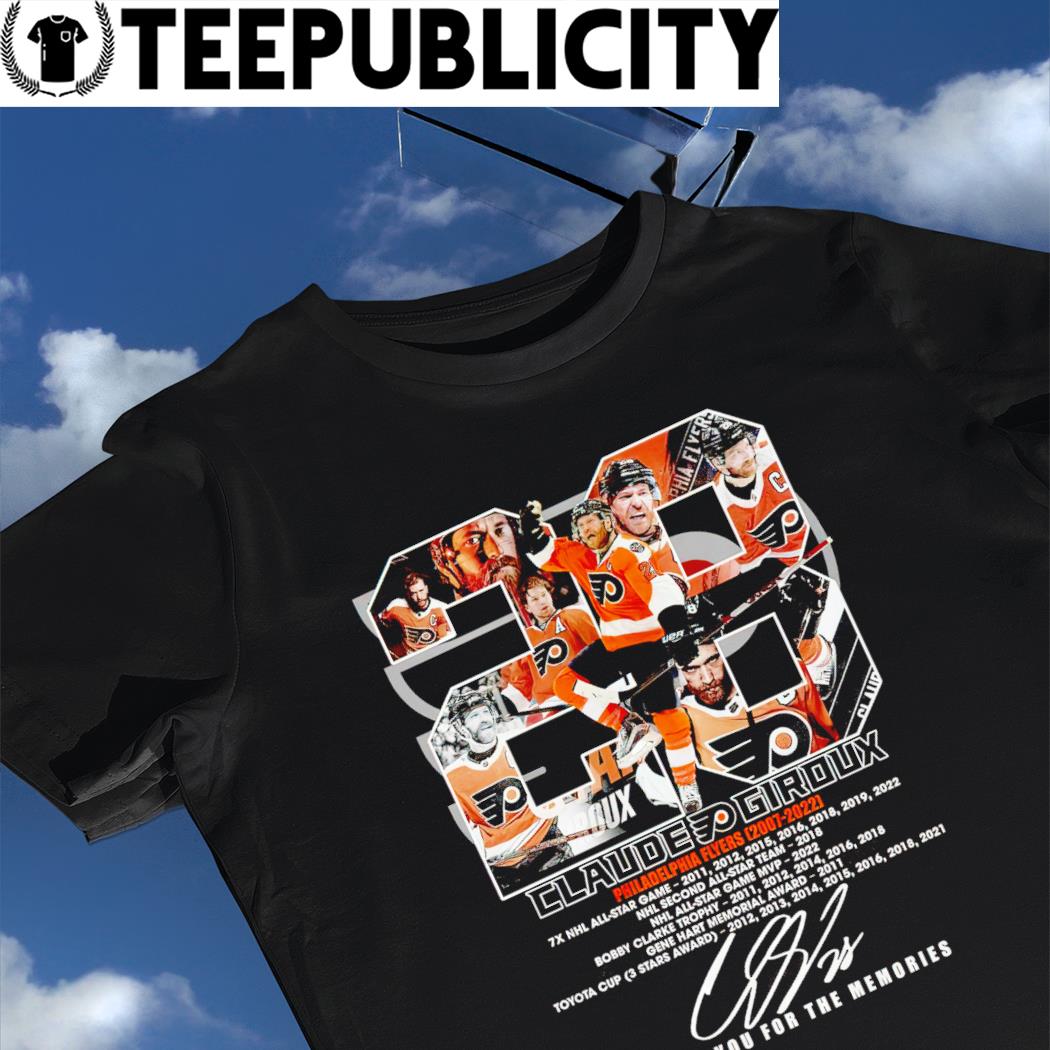 Claude Giroux Philadelphia Flyers 2007 2022 thank you for the memories  signatures shirt, hoodie, sweater, long sleeve and tank top
