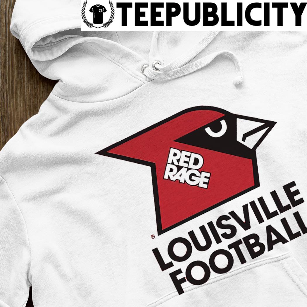 Youth Champion Red Louisville Cardinals Stacked Logo Football T-Shirt