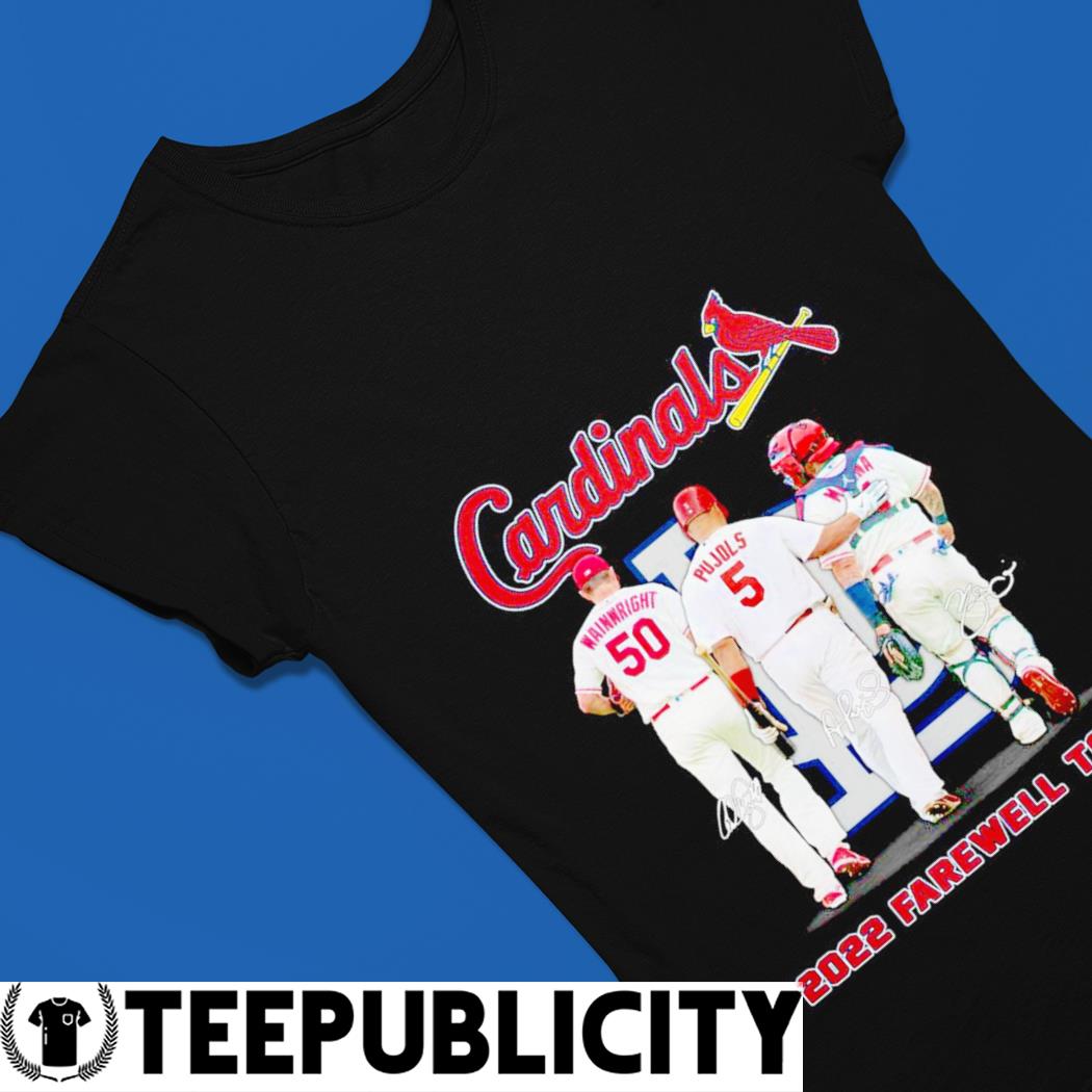 St Louis Cardinals Adam Wainwright Albert Pujols And Yadier Molina 2022  Farewell Tour Signatures Shirt - Tentenshirts