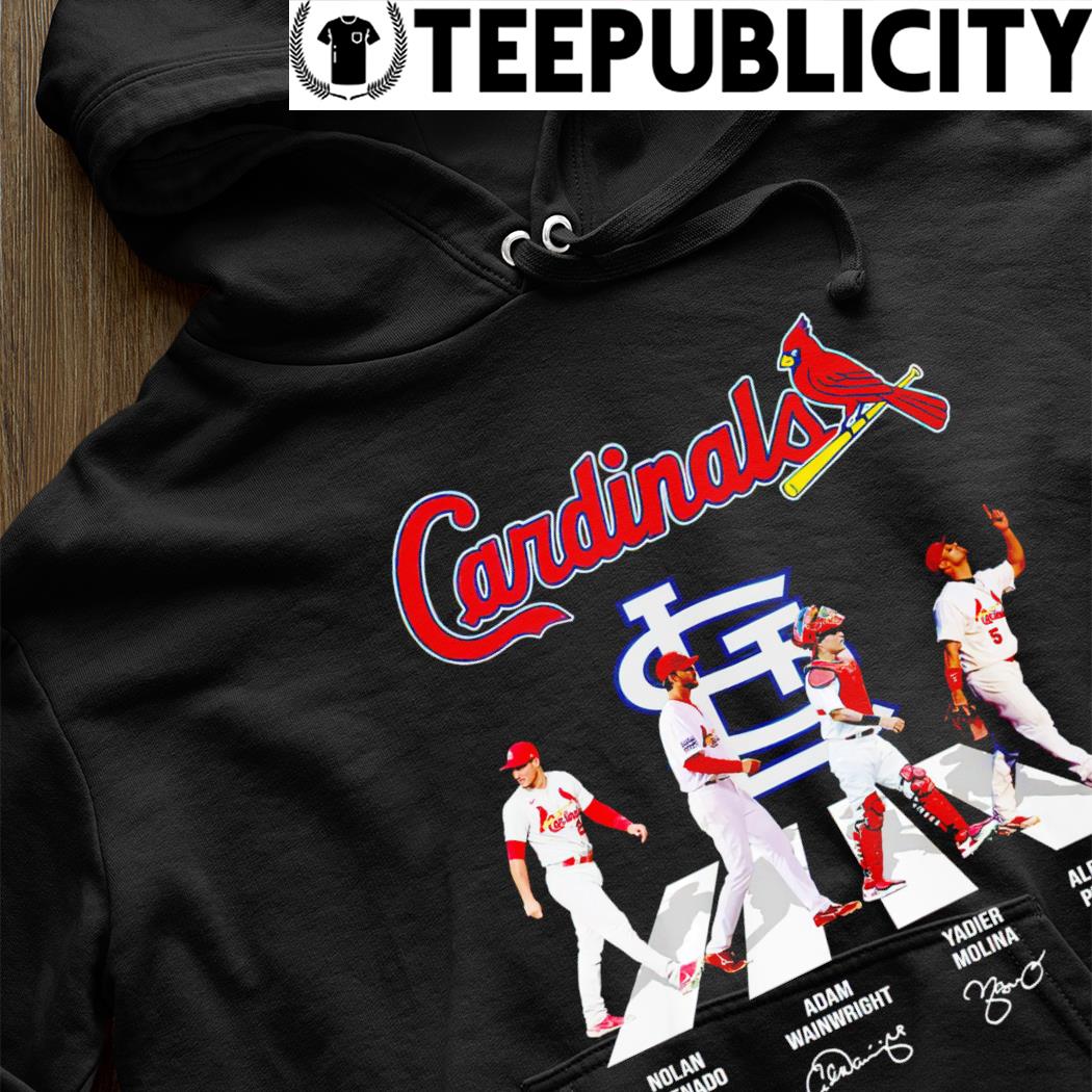 The Cardinals Arenado Wainwright Molina And Pujols Abbey Road Signatures T- Shirt, hoodie, sweater, long sleeve and tank top