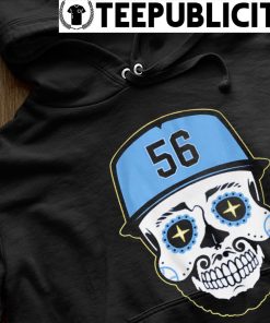 Los Bravos Skull Light Blue Tee