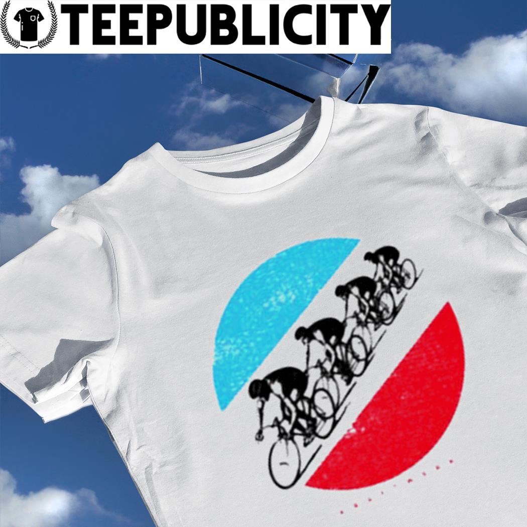 Beskrivelse Følg os reagere Kraftwerk Bike racing retro logo shirt, hoodie, sweater, long sleeve and  tank top