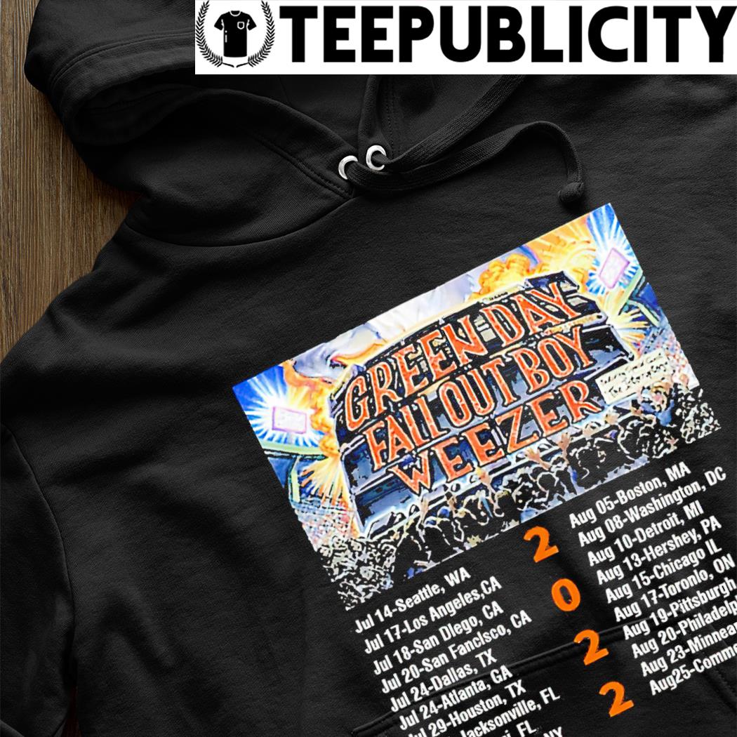 Hella Mega Tour Green Day Fall Out Boy Weezer 2022 poster shirt, hoodie,  sweater, long sleeve and tank top
