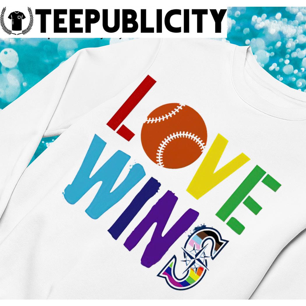 Seattle Mariners LGBT Pride Love wins logo shirt, hoodie, sweater, long  sleeve and tank top