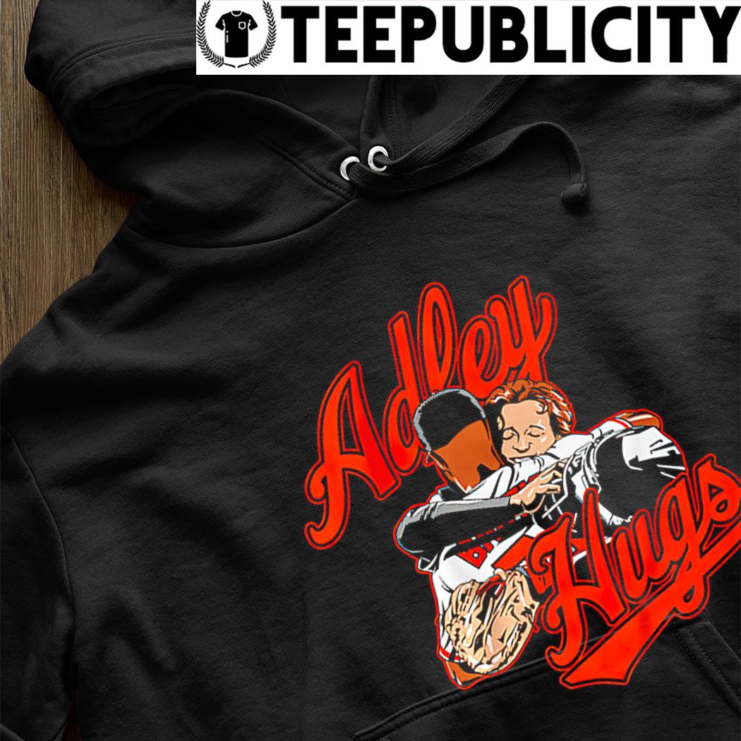 Official hugs adley rutschman T-shirt, hoodie, sweater, long