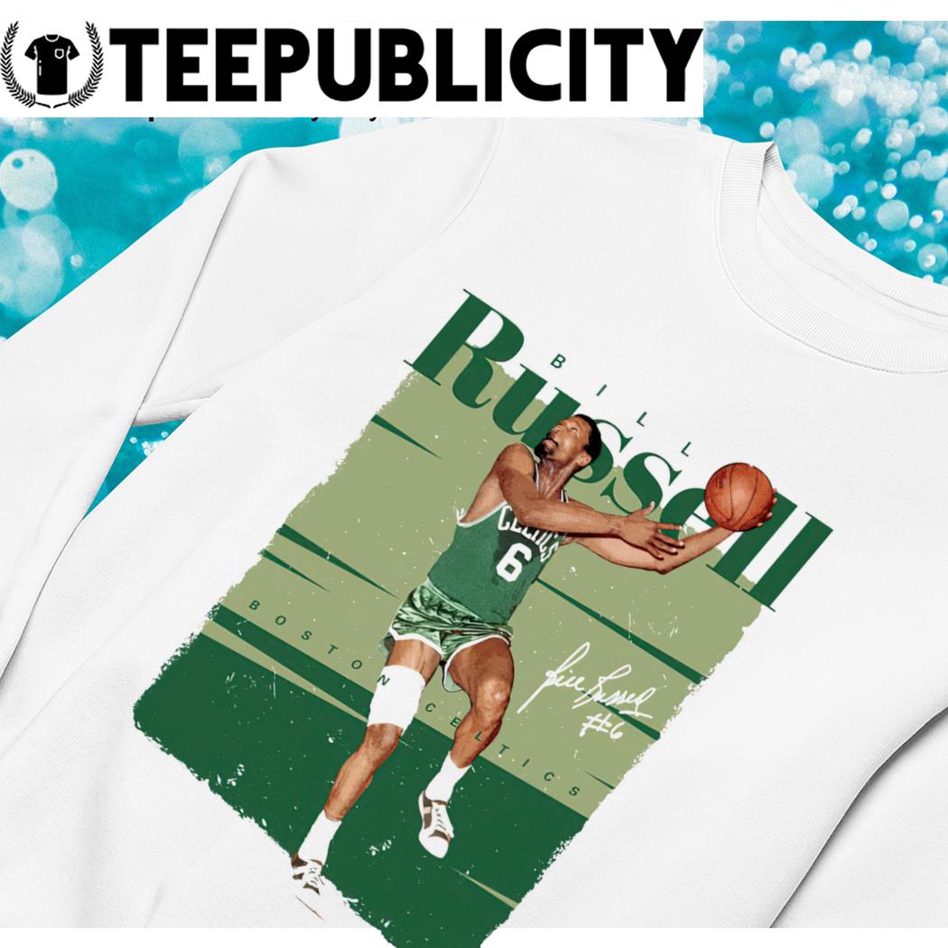 Boston Celtics Bill Russell signature retro the Legend shirt