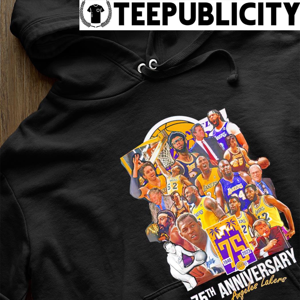Official Los Angeles Lakers 75th Anniversary 1948-2023 Shirt, hoodie,  sweater, ladies v-neck and tank top