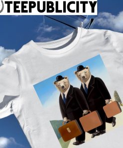 Bears going to work Rene Magritte art shirt
