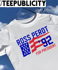 Light Blue Ross Perot for President 1992 American flag shirt