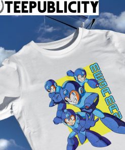 Mega Man action poses cartoon shirt