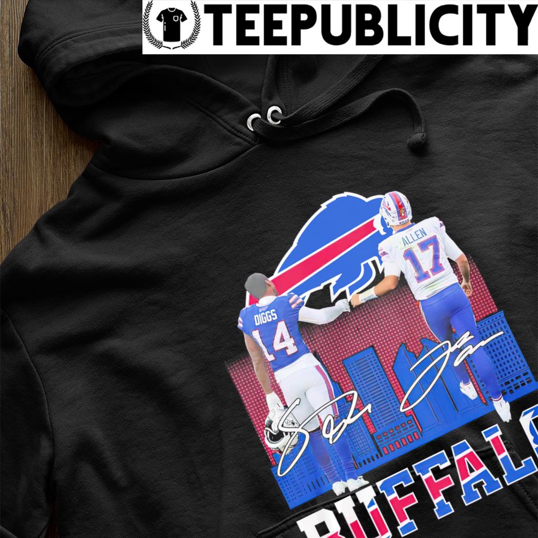 Official buffalo Bills Stefon Diggs and Josh Allen signature together 2022  shirt, hoodie, sweater, long sleeve and tank top