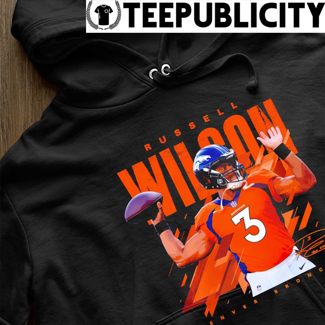 Denver Broncos Russell Wilson cartoon signature shirt, hoodie, sweater and  v-neck t-shirt