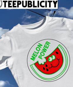 Scratch and Sniff Watermelon Melon power logo shirt