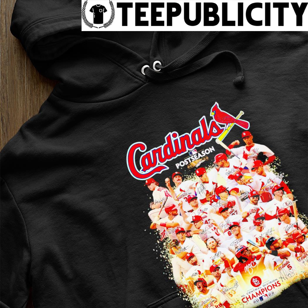 St. Louis Cardinals 2022 NL Central Division Champions Postseason  signatures 2022 shirt, hoodie, sweater, long sleeve and tank top