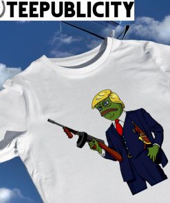 Trump frog holding gun funny meme shirt