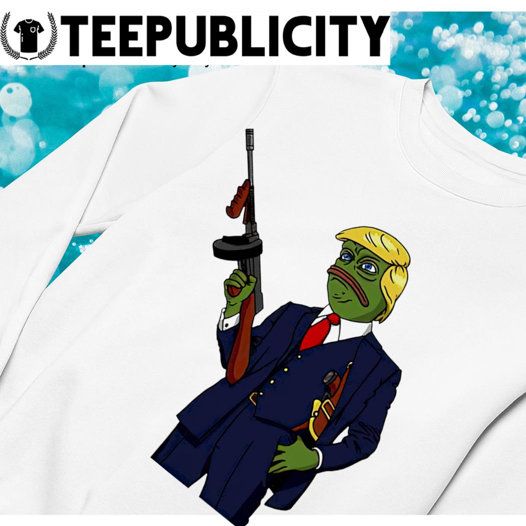 Pepega frog with gun shirt, hoodie, sweater and v-neck t-shirt