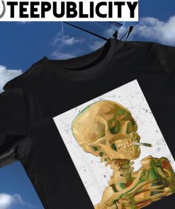 Vincent Van Gogh skull Halloween Van Gogh head of a skeleton smoking shirt