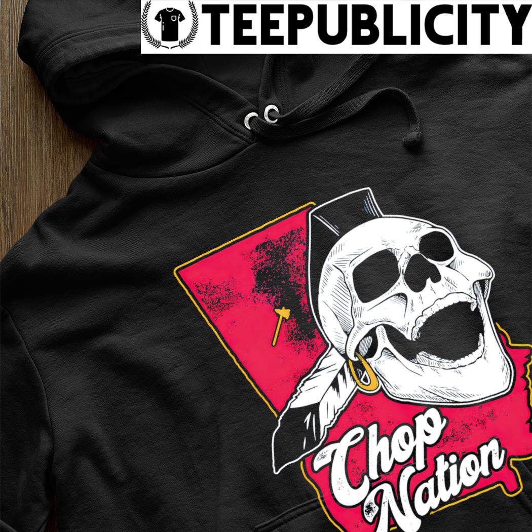 Atlanta Braves skull Chop Nation State shirt, hoodie, sweater