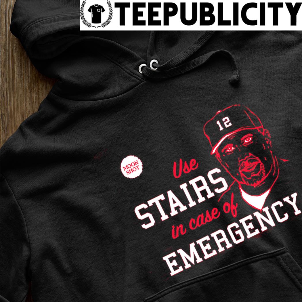 Pat Gallen Rare Phillies Matt Stairs use Stairs in case of Emergency shirt,  hoodie, sweater, long sleeve and tank top