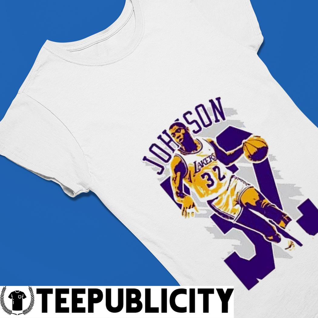 Magic johnson los angeles lakers basketball great player 32 shirt