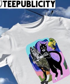 Cat and Fish dance together art shirt