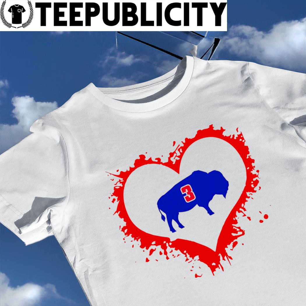 Buffalo Bills logo 3 Damar Hamlin in heart shirt, hoodie, sweater, long  sleeve and tank top