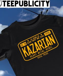 Frankie Kazarian 25 years of blood sweat and tears heavy metal rebel logo shirt