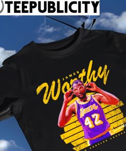 James Worthy Los Angeles Lakers signature vintage shirt