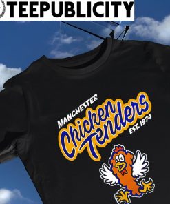 Manchester Chicken Tenders mascot running 1974 logo shirt