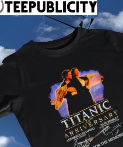Titanic 25th Anniversary thank you for the memories movie 2023 signature shirt