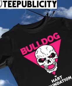 British Bulldog Hart Foundation skull logo shirt