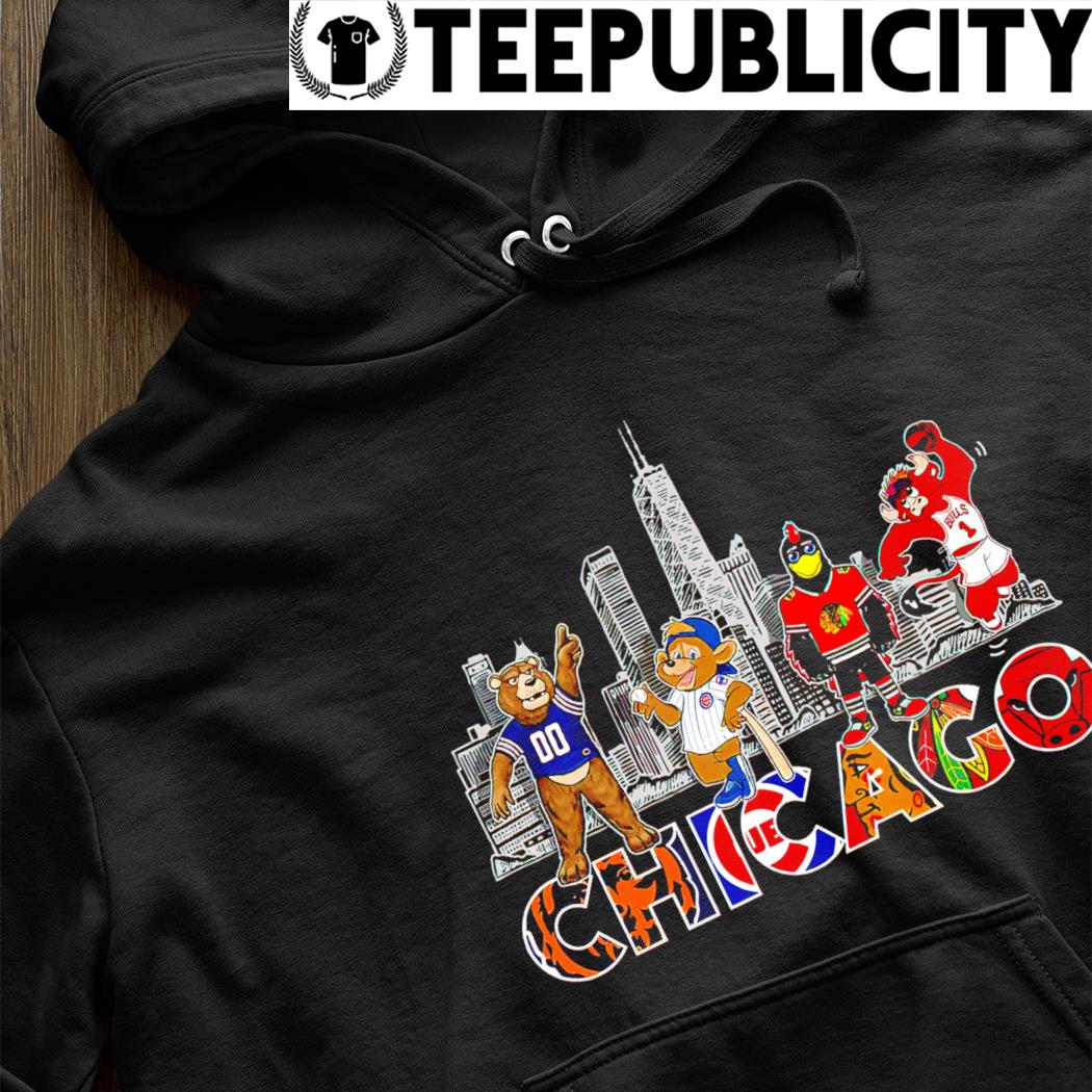 Official chicago Cubs Bulls Bears Blackhawks logo mashup shirt, hoodie,  sweater, long sleeve and tank top