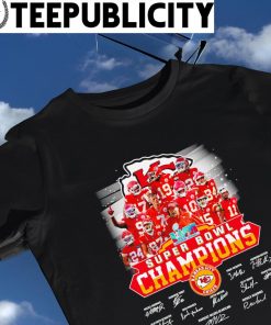 Kansas City Chiefs LVII Super Bowl Champions signatures 2023 shirt