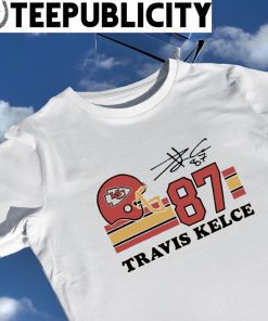 Kansas City Chiefs Travis Kelce helmet signature shirt