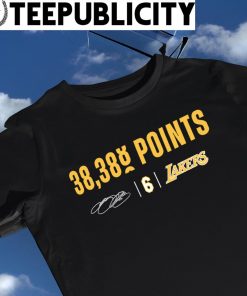 LeBron James Los Angeles Lakers NBA All-Time Scoring 38388 points signature shirt