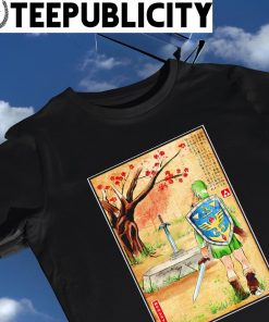 Legend of Zelda a link to the past woodblock Japanese shirt