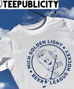 Mich Golden Light beer League Hockey logo shirt