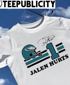 Philadelphia Eagles Jalen Hurts helmet signature shirt