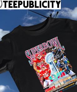 Philadelphia Eagles vs Kansas City Chiefs Super Bowl LVII signature First Super Bowl to feature 2 blacks starting Qbs shirt