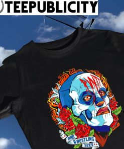 Pro Wrestling PWT Lucha face mask and roses shirt