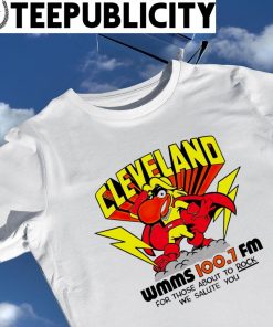Cleveland WMMS 100.7 FM for those about to rock we salute you logo shirt