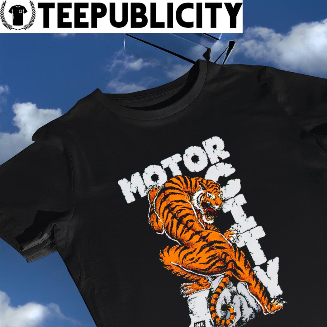 Ink Detroit Motor City Button up Heavyweight baseball tiger shirt