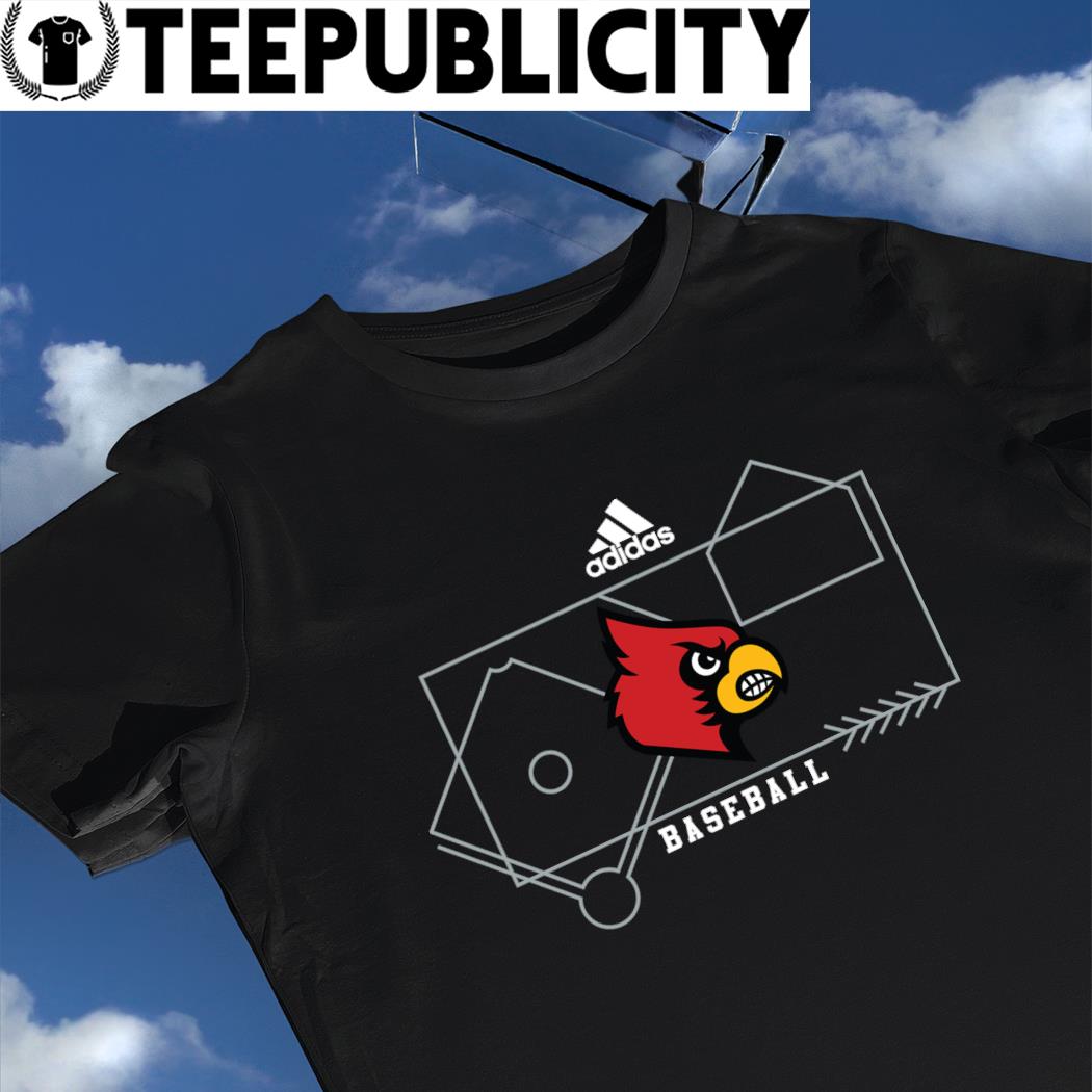 Louisville Cardinals adidas Locker Lines Baseball Fresh logo shirt